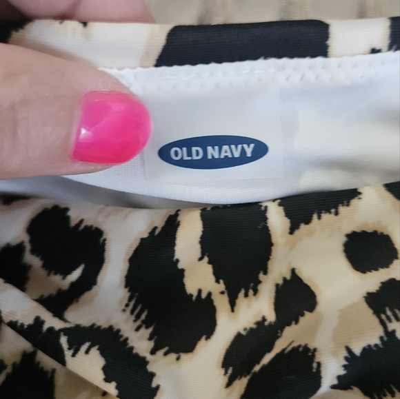 OLD NAVY High Waist Full Coverage Leopard Print Bikini Bottoms. Size S NWT - Picture 5 of 9